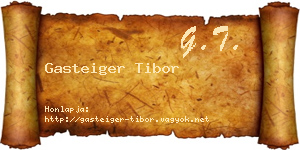 Gasteiger Tibor névjegykártya